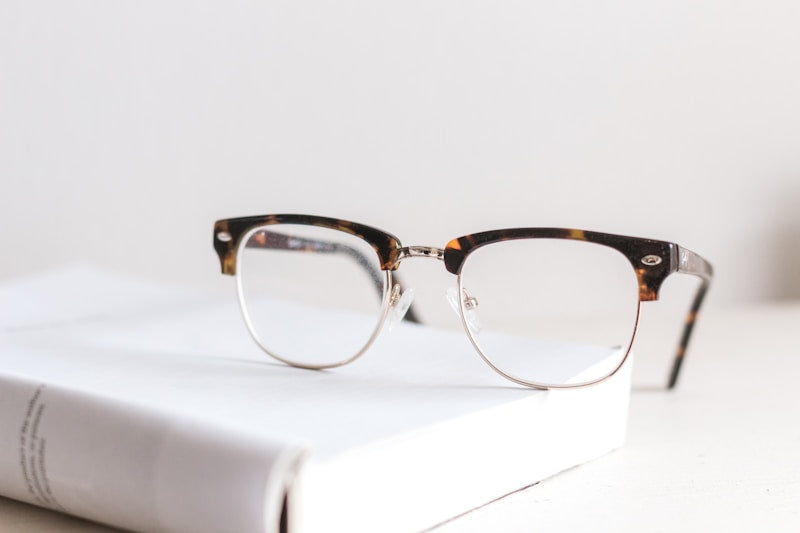 Front View - Full Rim Black Gold Eyeglasses Front View