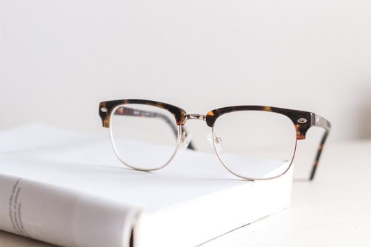 Front View - Full Rim Black Gold Eyeglasses Front View