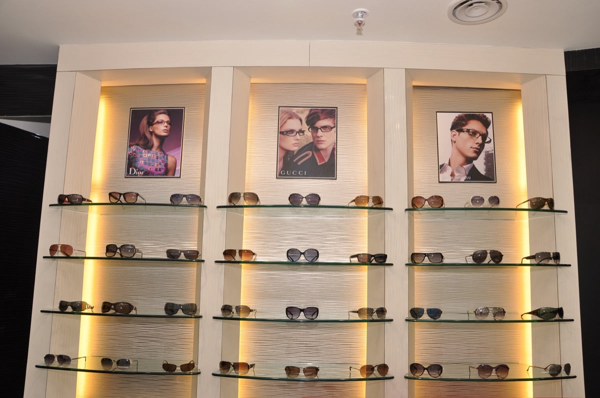 Eyesense designer eyewear display